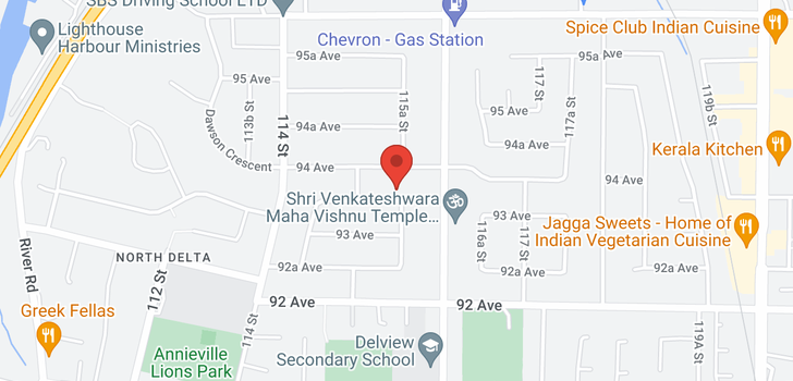 map of 11541 93A AVENUE